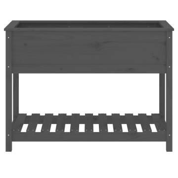 Grey Solid Wood Pine Planter & Shelf - 111.5x54x81 cm