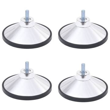 Football Table Feet 4 pcs Chrome - Durable & Adjustable