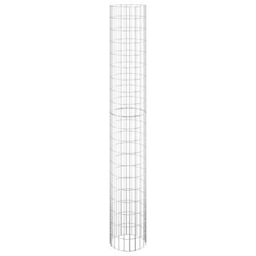 Circular Gabion Pole Galvanised Steel Ø30x200 cm | HiPoMarket