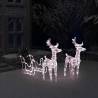 Reindeers & Sleigh Christmas Decoration 160 LEDs 130 cm Acrylic Colour warm white Size 43 x 11 x 55 cm (2 pcs) Quantity in Package 1 Number of LEDs 