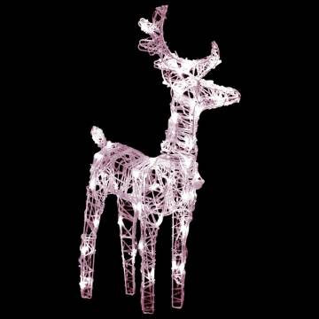 Reindeers & Sleigh Christmas Decoration - 160 LEDs, 130 cm