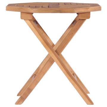 Folding Garden Table 45x45 cm - Solid Teak Wood | HipoMarket