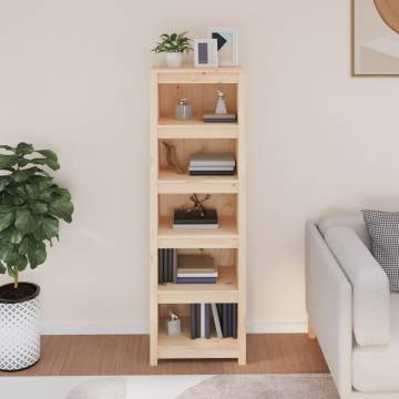 Solid Wood Pine Book Cabinet 50x35x154 cm - Stylish Storage