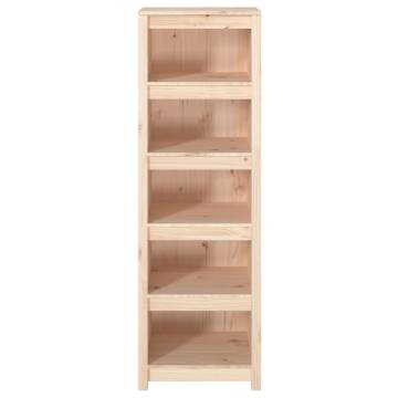 Solid Wood Pine Book Cabinet 50x35x154 cm - Stylish Storage