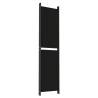 6-Panel Black Room Divider - 300x200 cm Stylish Fabric Screen