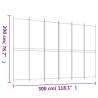 6-Panel Black Room Divider - 300x200 cm Stylish Fabric Screen