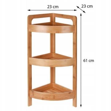 3-Tier Bamboo Bathroom Rack | Eco-Friendly Storage Solution