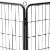 Dog Playpen 8 Panels Steel 80x60 cm Black | HipoMarket