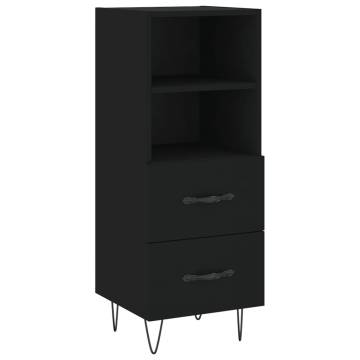 Highboard Black 34.5x34x180 cm | Stylish Engineered Wood Storage