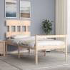 Bed Frame with Headboard 90x200 cm Solid Wood Colour natural Size 90 x 200 cm Model high 