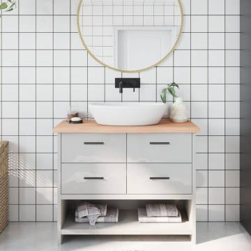 Solid Wood Bathroom Countertop 100x40 cm | HipoMarket