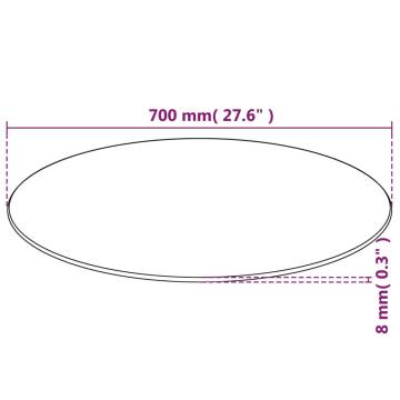 Table Top Tempered Glass Round 700 mm - Durable & Stylish