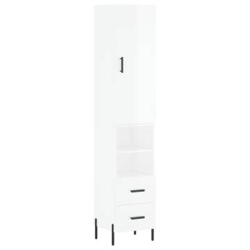 Highboard High Gloss White - Stylish Storage Solution