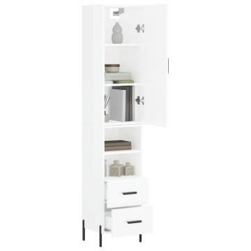 Highboard High Gloss White - Stylish Storage Solution