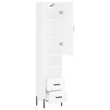 Highboard High Gloss White - Stylish Storage Solution