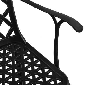 Garden Chairs 4 pcs Cast Aluminium Black - Durable & Stylish