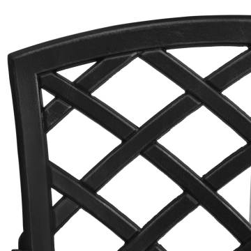 Garden Chairs 4 pcs Cast Aluminium Black - Durable & Stylish