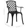 Garden Chairs 4 pcs Cast Aluminium Black - Durable & Stylish