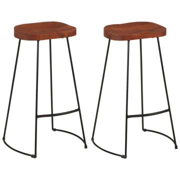 Gavin Bar Stools | Set of 2 Solid Wood Mango | Hipomarket