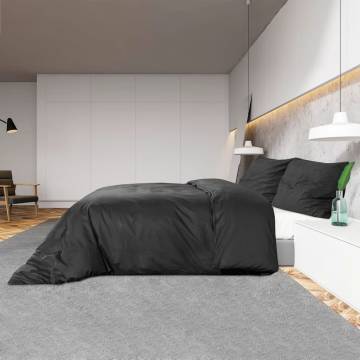 Duvet Cover Set Black 225x220 cm Cotton - Soft & Elegant