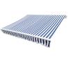 Awning Top Sunshade Canvas Blue & White 450x300 cm - Buy Now