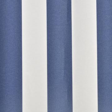 Awning Top Sunshade Canvas Blue & White 450x300 cm - Buy Now