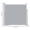 Patio Retractable Side Awning 170x300 cm Grey | HipoMarket