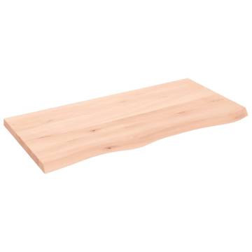 Wall Shelf 100x50x(2-4) cm Untreated Solid Oak | Hippomarket