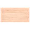 Wall Shelf 100x50x(2-4) cm Untreated Solid Oak | Hippomarket