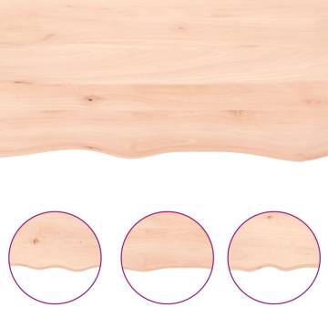 Wall Shelf 100x50x(2-4) cm Untreated Solid Oak | Hippomarket