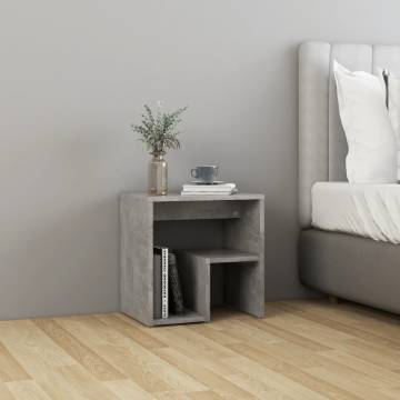 Concrete Grey Bed Cabinet - Stylish & Practical Design