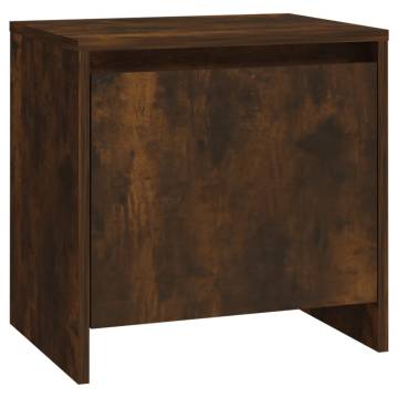 Elegant Smoked Oak Bedside Cabinet - 45x34x44.5 cm | Hipomarket