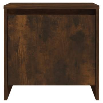 Elegant Smoked Oak Bedside Cabinet - 45x34x44.5 cm | Hipomarket