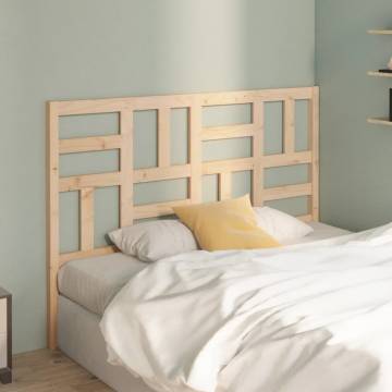 Stylish Solid Wood Pine Bed Headboard - 141x4x104 cm