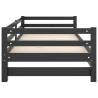 Pull-out Day Bed Black Solid Pinewood - Stylish & Functional