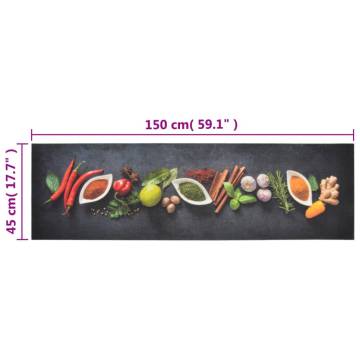 Kitchen Rug Washable Spices 45x150 cm Velvet | Hipomarket