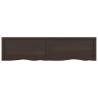 Dark Brown Solid Wood Bathroom Countertop - 160x40 cm