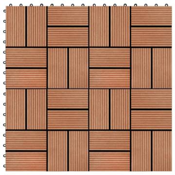 22 pcs WPC Decking Tiles - Teak Colour | 2 sqm Coverage