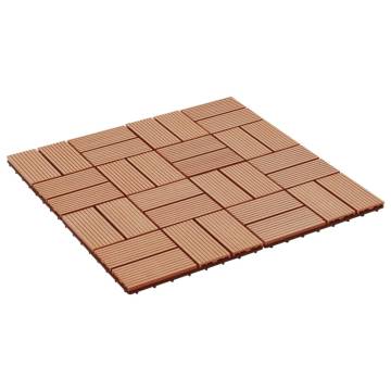 22 pcs WPC Decking Tiles - Teak Colour | 2 sqm Coverage