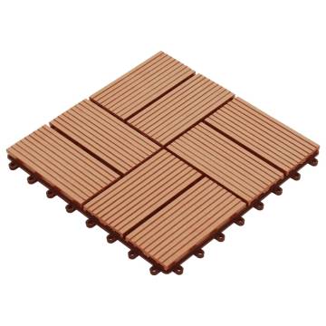 22 pcs WPC Decking Tiles - Teak Colour | 2 sqm Coverage