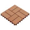 22 pcs WPC Decking Tiles - Teak Colour | 2 sqm Coverage