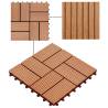 22 pcs WPC Decking Tiles - Teak Colour | 2 sqm Coverage