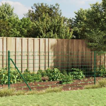 Wire Mesh Fence with Spike Anchors Green 1x10 m - Secure & Durable