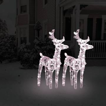 Christmas Reindeers 2 pcs with 80 LEDs - Warm White - Hipo Market