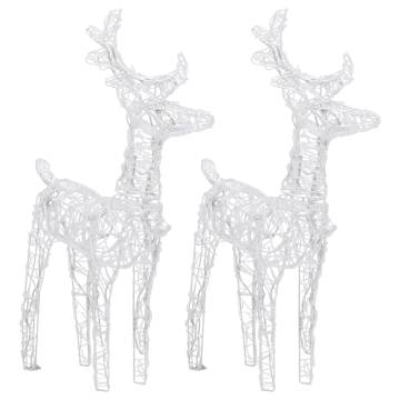 Christmas Reindeers 2 pcs with 80 LEDs - Warm White - Hipo Market