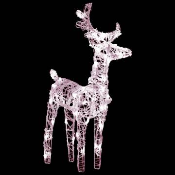 Christmas Reindeers 2 pcs with 80 LEDs - Warm White - Hipo Market