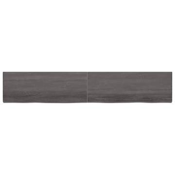 Wall Shelf Dark Brown Solid Oak - Stylish Storage Solution