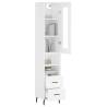 Stylish Highboard White 34.5x34x180 cm - Hipomarket