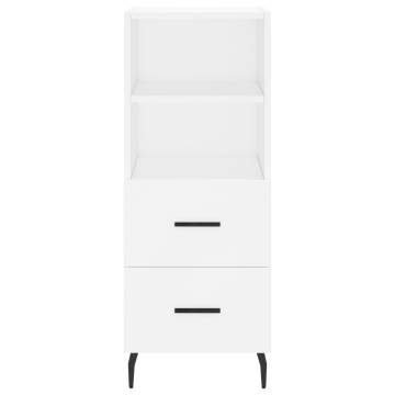 Stylish Highboard White 34.5x34x180 cm - Hipomarket