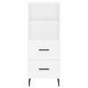 Stylish Highboard White 34.5x34x180 cm - Hipomarket